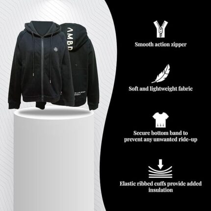 AMBROSS Black Zip-Up Hoodie